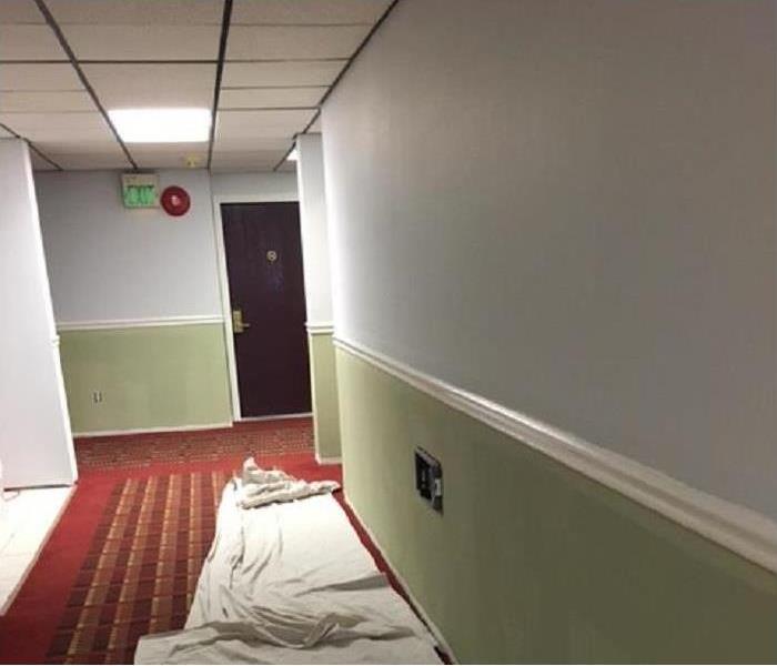 Hotel Hallway Repaired and Restored