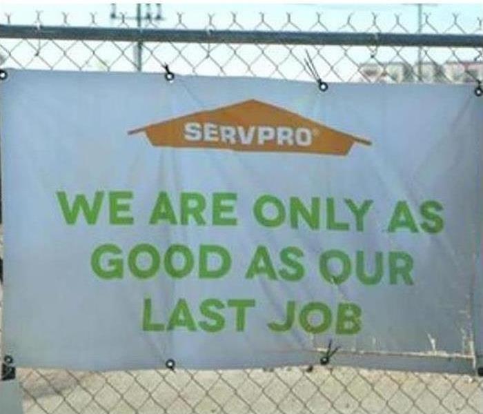 Banner reading: We Are Only as Good as Our Last Job